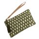Green Beaded Cotton Clutch Hand Bag For Women 